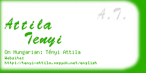 attila tenyi business card
